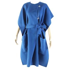 Abrigo largo de cachemira Hermes azul 38 - Hermès