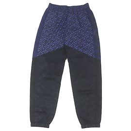 Pantaloni jogger in nylon con stampa logo Versace blu navy