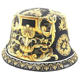 Reversibler Seiden-Bucket-Hut mit FF-Logo von Fendi