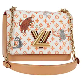 LOUIS VUITTON Catgram Twist MM Borsa a Spalla Bianca M44460 LV Auth 120872SM