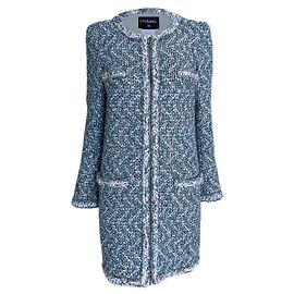 Chanel Iridescent Tweed Mantel Supermarket Runway 36 FR