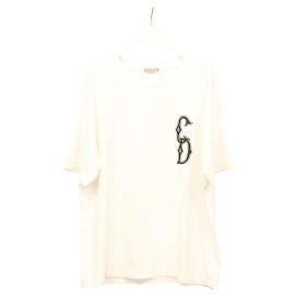 Camiseta de algodón blanca Christian Dior Auth ym014M
