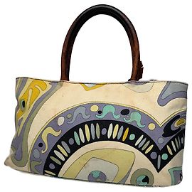 Borsa in tela vintage Emilio Pucci multicolore