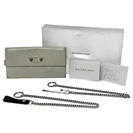 Borsa pochette mini Balenciaga vintage in pelle bianca