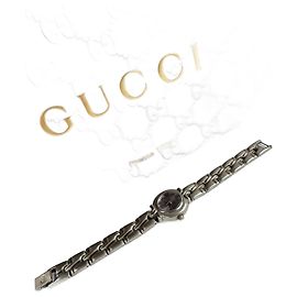 Vintage Gucci Stahl Uhr Silber