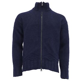 Etro gestrickte Zip-Cardigan aus marineblauem Kaschmir