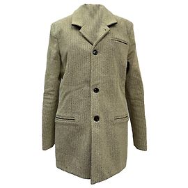 Beige Polyamid Blazer mit Fischgrätmuster und Einreiher von Bottega Veneta