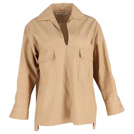 Camicia oversize Max Mara con tasche in cotone marrone
