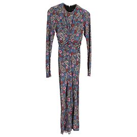 Vestido midi estampado Linario de Isabel Marant en viscosa multicolor