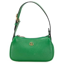 Borsa a spalla Aphrodite mini in pelle verde Gucci