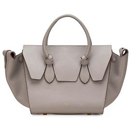 Céline Bolso de mano de piel de ternera de grano pequeño Celine Brown con nudo de corbata