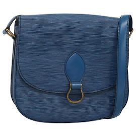 LOUIS VUITTON Epi Saint Cloud GM Borsa a Spalla Blu Toledo M52195 LV Auth 127467