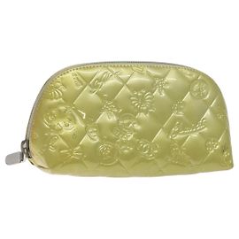 Pochette CHANEL Smalto Argento CC Auth bs26759