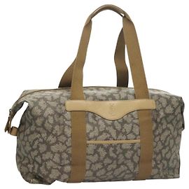 Borsa Boston SAINT LAURENT in tela PVC grigia Auth 121131