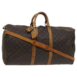 LOUIS VUITTON Monogram Keepall Bandouliere 55 Borsa Boston M41414 LV Auth bs26511