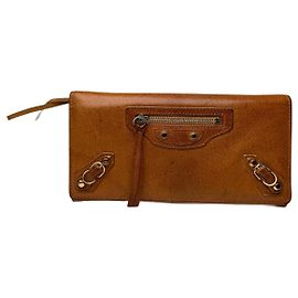 Portafoglio in pelle vintage Balenciaga marrone