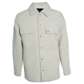 Giacca in shearling con stampa logo Amiri