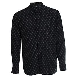 Camisa estampada con cartas de póker Saint Laurent en negro