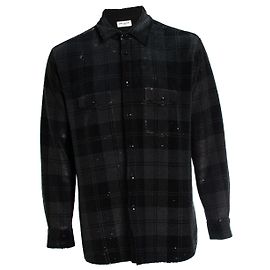 Saint Laurent, Camisa de lentejuelas a cuadros 2018