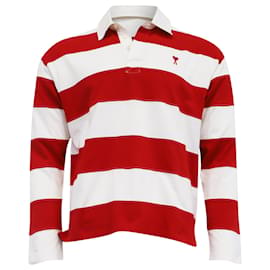 Langarm-Polo Ami Striped Ami de Cœur aus roter und weißer Baumwolle
