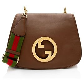 Borsa a spalla media Blondie in pelle Gucci