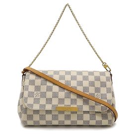 Borsa a spalla 2 in 1 Louis Vuitton Favorite MM Damier Azur