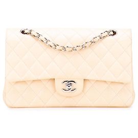 Chanel Marrom Médio Clássico Caviar Dupla Aba