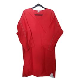 Hermès Kleid aus Baumwolle rot