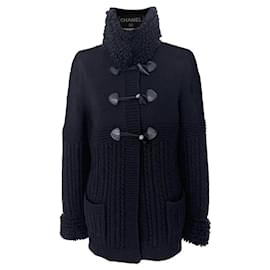 Chanel Stille Luxusjacke aus schwarzer Kaschmir 40 FR