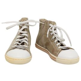 FENDI Sneakers Wildleder Beige Auth 125724