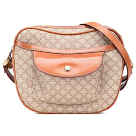 Céline Celine Beige Macadam Tela Rivestita Crossbody