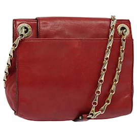 Céline Borsa a spalla CELINE in pelle rossa e oro Auth 127536