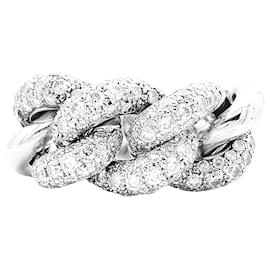 Anello Pomellato 'Catene', oro bianco e diamanti.