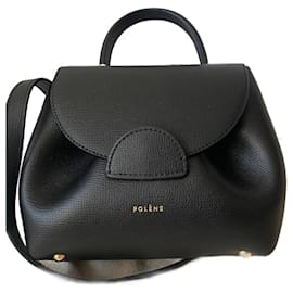 Borsa Polène Mini Nano Nera in Pelle di Agnello