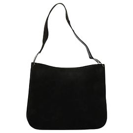 Borsa a Spalla Salvatore Ferragamo in Camoscio Marrone Scuro Auth 125799