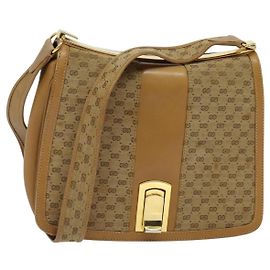 Gucci Borsa a spalla Micro GG in tela beige e oro Auth BA3245