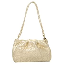 BALLY Borsa a Spalla in Pelle Champagne Oro Auth 129006 - Bally