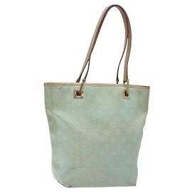 Borsa tote in tela GG Gucci azzurro chiaro oro 002 1099 Auth ti3205