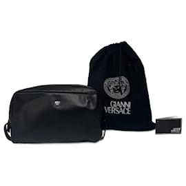 Vintage Gianni Versace Ledergürteltasche schwarz