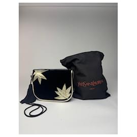 Borsa in velluto nera vintage Yves Saint Laurent