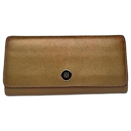 Cartera de cuero Loewe Madrid anagrama vintage dorada