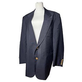 Blazer de lana vintage Dior azul marino 52/L