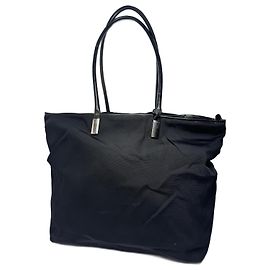 Sac en cuir et coton vintage Gucci noir