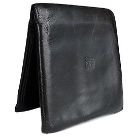 Cartera de cuero plegable Loewe Madrid vintage negra
