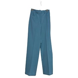 Autre Marque Pantalones azules de lana Christian Wijnants