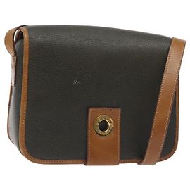Céline Borsa a Spalla CELINE in Pelle Khaki Oro Auth yk18543