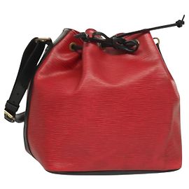 LOUIS VUITTON Epi Petit Noe Borsa a Spalla Rossa M44107 LV Auth BA3298