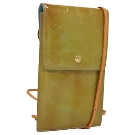 LOUIS VUITTON Monogram Vernis Walker Geldbörse Baby Blau M91073 LV Auth BA3635