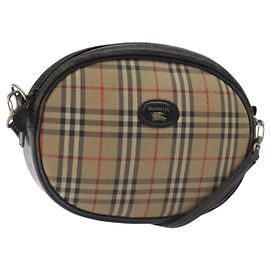 Autre Marque Borsa a spalla Burberrys Nova Check in tela beige Auth BA3623