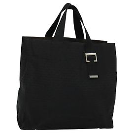Borsa a mano Christian Dior in tela nera e argento autentica bs27195